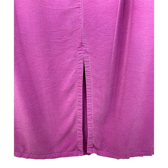 Tianello Purple Tencel Tunnel Midi Skirt Size M Elastic Waist Pull-On Back Slit - Picture 5 of 8
